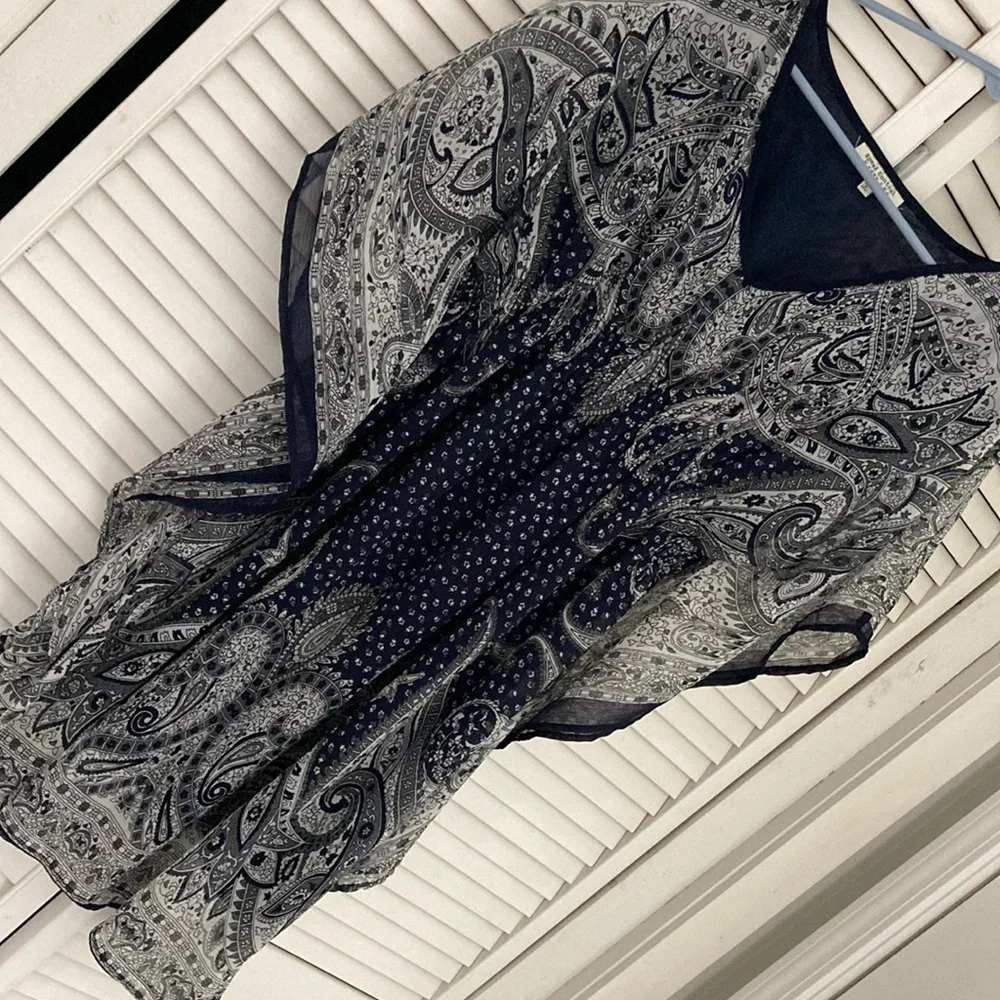 Speed Control Navy Blue Handkerchief Dress - size Large - Picture 3 of 8